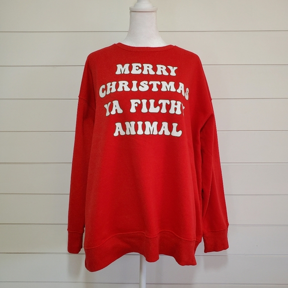 Holiday Time Women's Christmas Home Alone 80s Culture Reference Sweatshirt. - Picture 1 of 6
